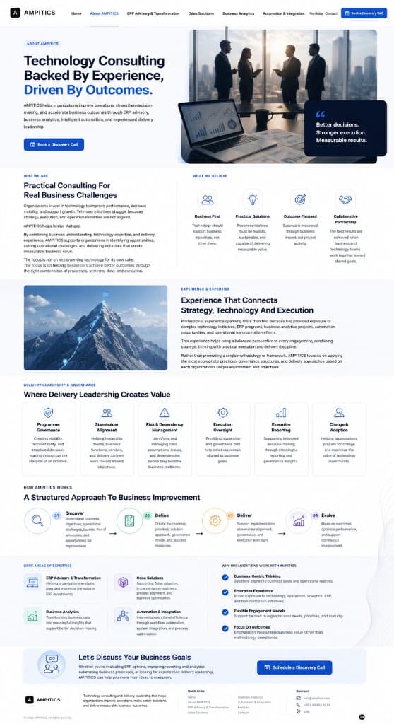 Technology Consulting Backed By Experience, Driven By Outcomes.